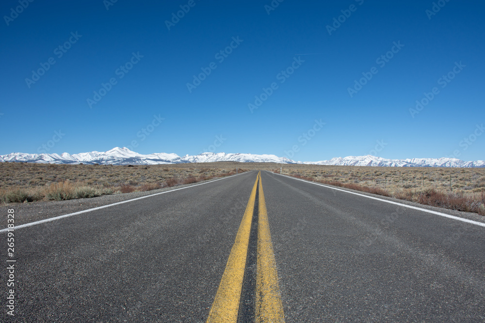 landscape of a road and mountains