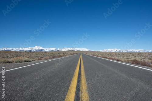landscape of a road and mountains