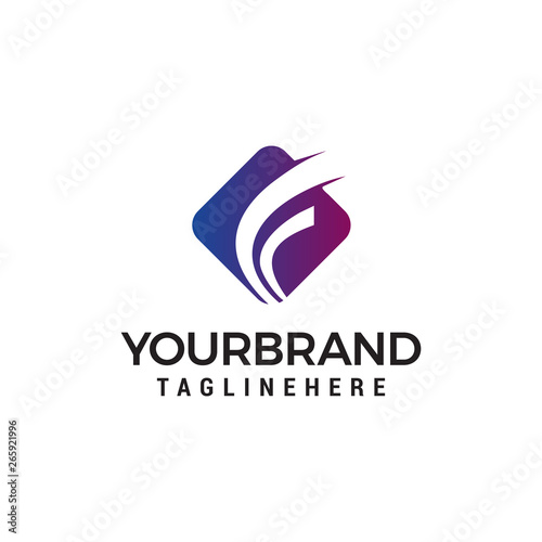 letter f logo design concept template vector