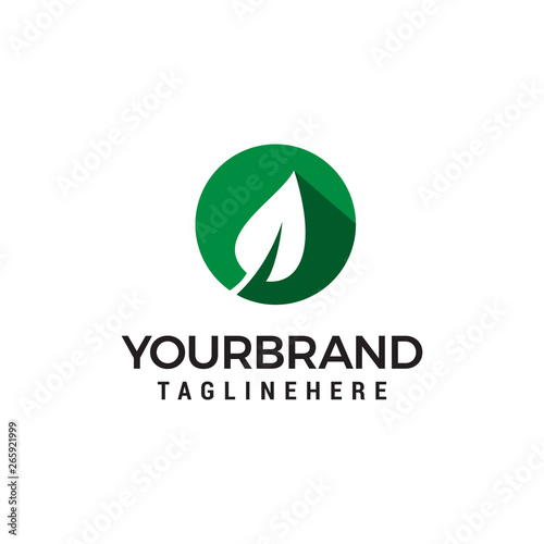 Free Download green leaf logo design concept template vector - GFXLoad
