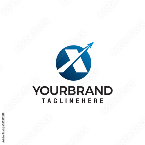 letter x airplane logo design concept template vector