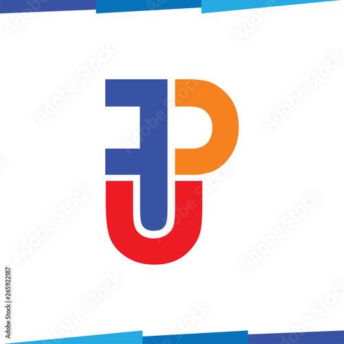 Free Download F P U Initial Letter Logo Icon Vector template - GFXLoad