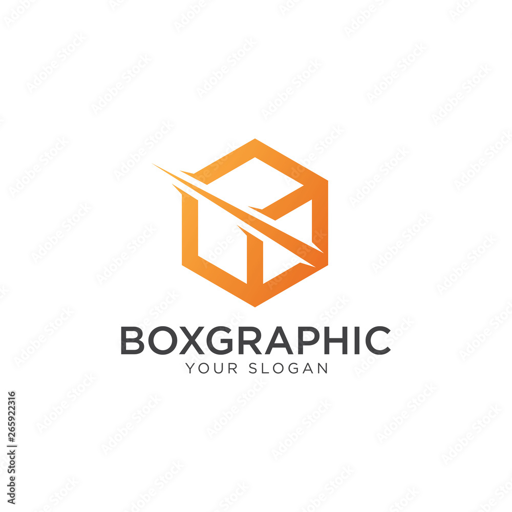 Box Express Logo - Vector logo template Box Express Logo - Vector logo template