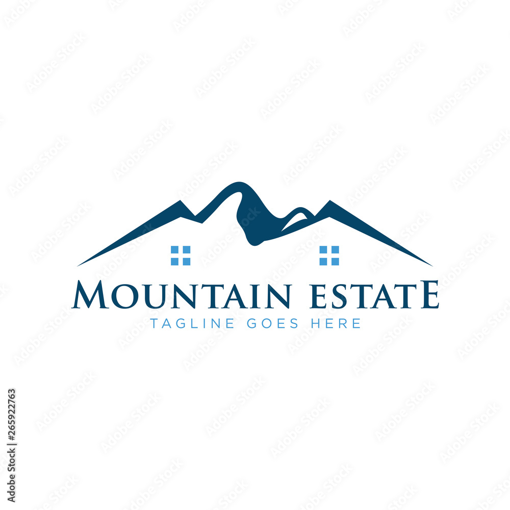Mountain Real Estate Logo - Vector logo template Mountain Real Estate Logo - Vector logo template