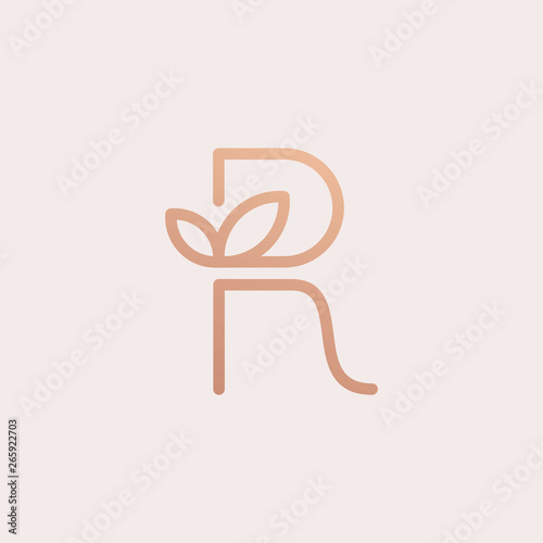 Feminine R Logo - Vector logo template