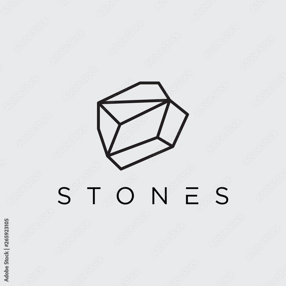 Stones Logo - Vector logo template Stock Vector | Adobe Stock