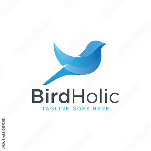 Blue Bird Logo - Vector logo template