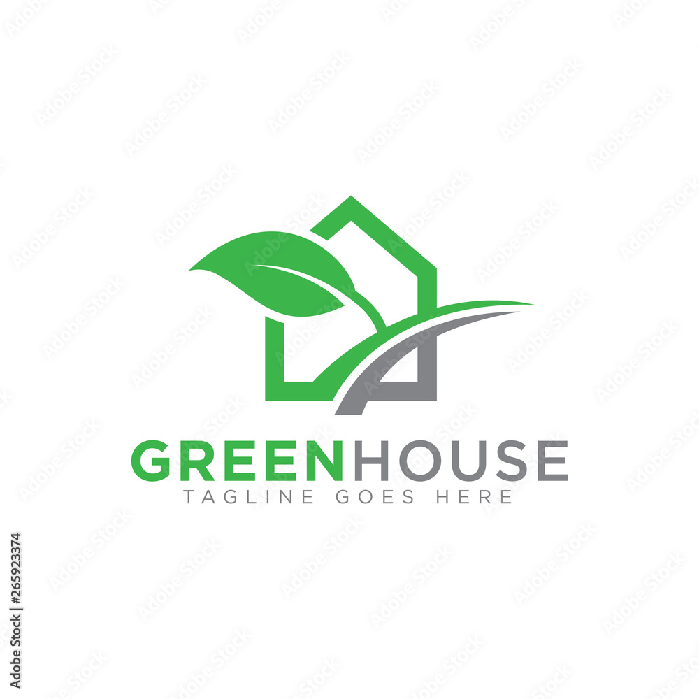 Green House Eco Logo - Vector logo template Green House Eco Logo - Vector logo template