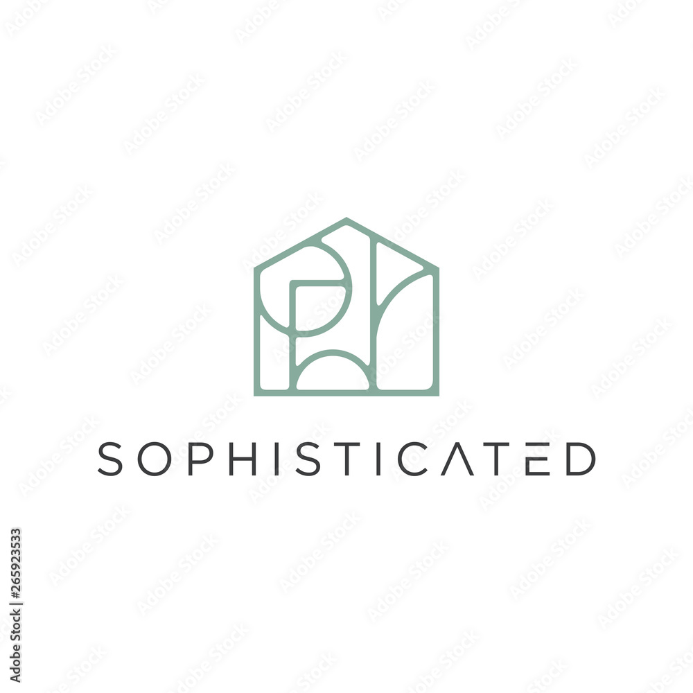 Sophisticated Real Estate Logo Vector logo template Stock Vector