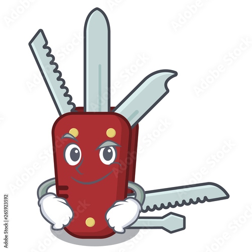 Smirking penknife in the a character shape