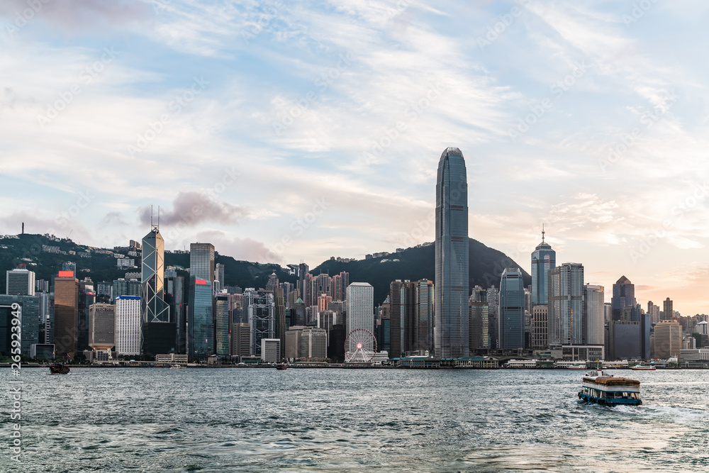 Fototapeta premium Hong Kong city buildings skyline
