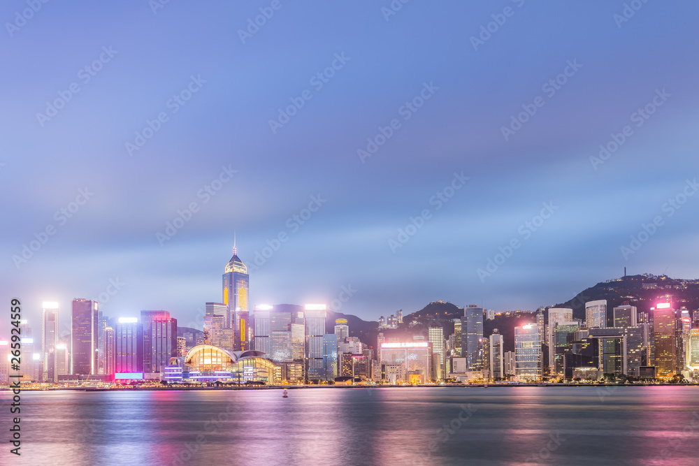 Fototapeta premium Hong Kong city buildings skyline