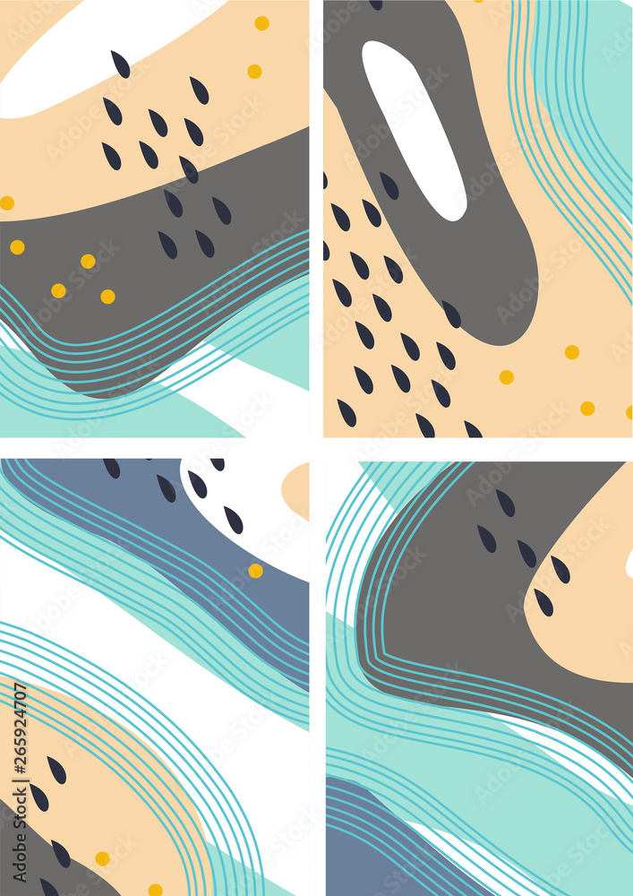 Set of colorful abstract illustrations / backgrounds