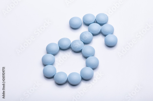 Male Gender Symbol Made From Blue Pills