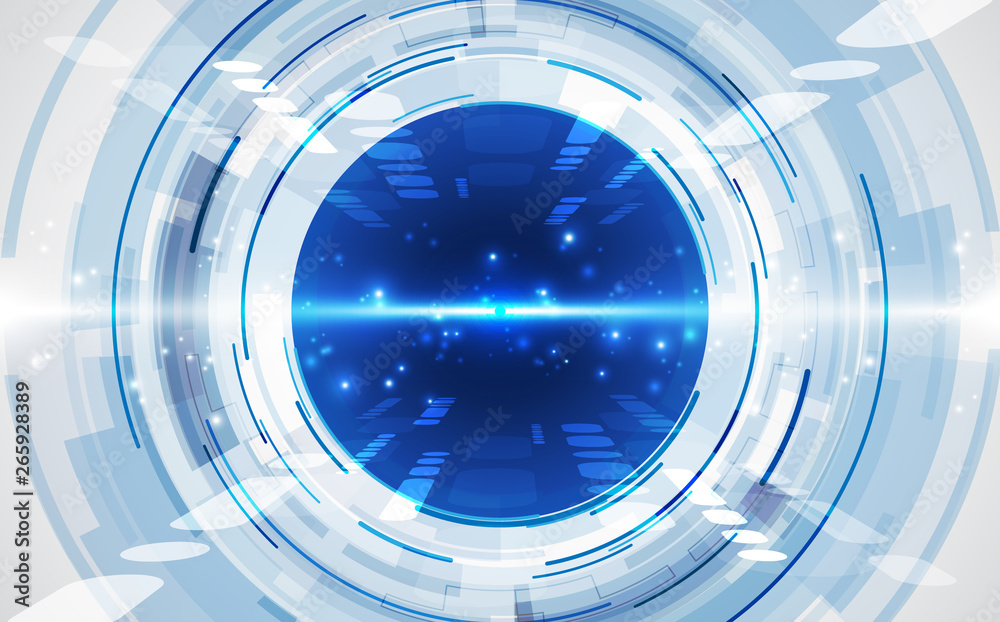 Obraz premium Abstract futuristic digital technology background. Illustration Vector