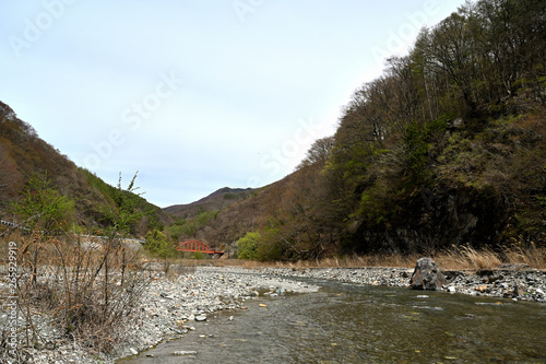 渓流、登山、長野県、日本
