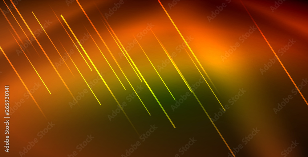 Neon glowing wave, magic energy and light motion background Neon glowing wave, magic energy and light motion background