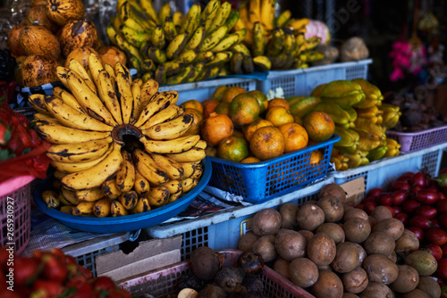 Colorful fruits and vegetables can be purchased at the Ubud  Bali public market in the cultural heart of this fantastic Indonesian island.