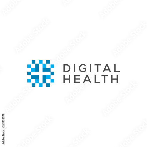 digital health symbol logo design