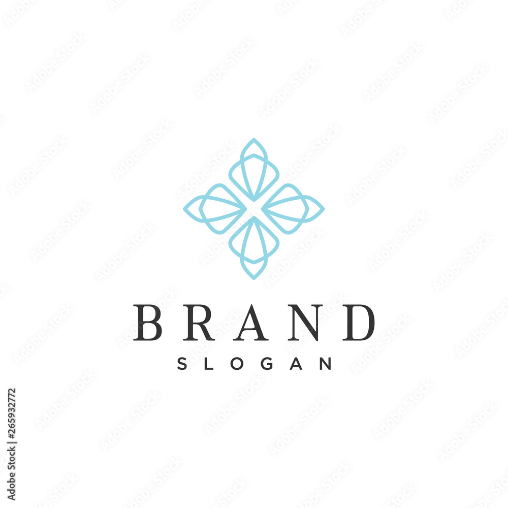 decorative flower vector logo design decorative flower vector logo design