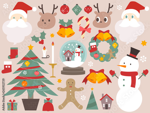 Very Cute Christmas Illustration Set