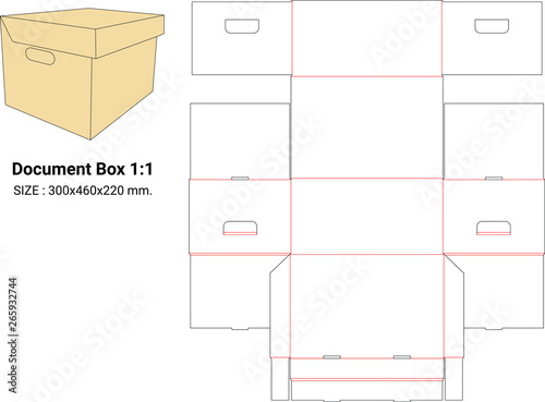 set of cardboard boxes,document box,die line box,die cut box