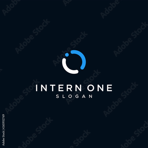 IO initial monogram logo design