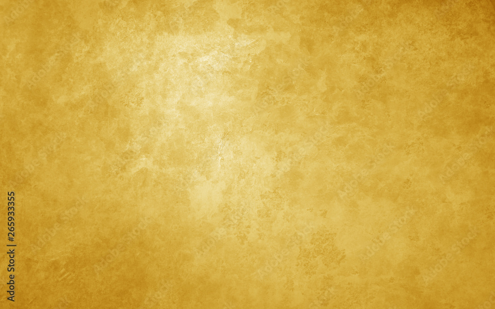 Yellow gold background with texture. Soft shiny gold with mottled marbled old vintage grunge texture. Distressed weathered old faded yellow painted metal illustration. Yellow gold background with texture. Soft shiny gold with mottled marbled old vintage grunge texture. Distressed weathered old faded yellow painted metal illustration.