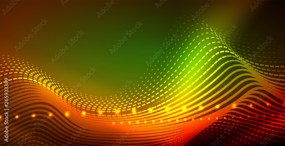 Neon wave background Neon wave background