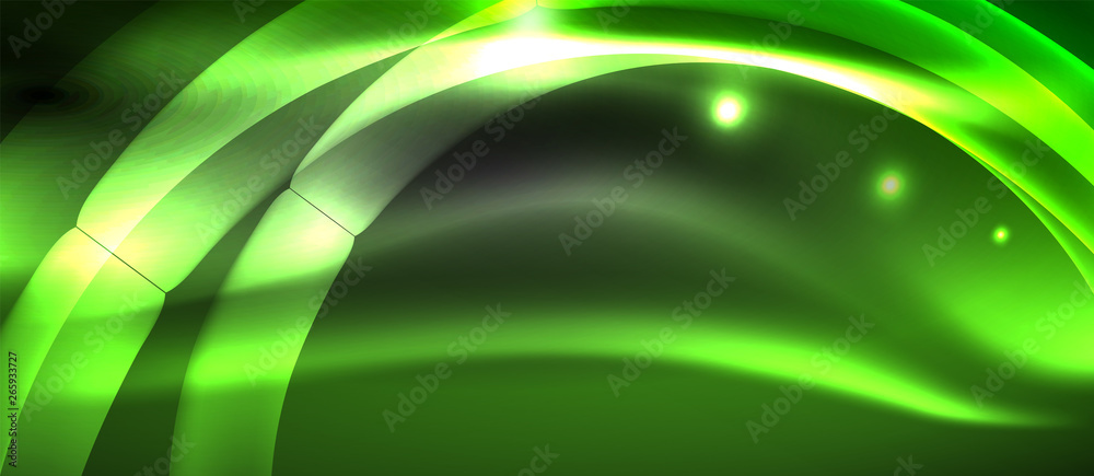 Obraz premium Neon light waves
