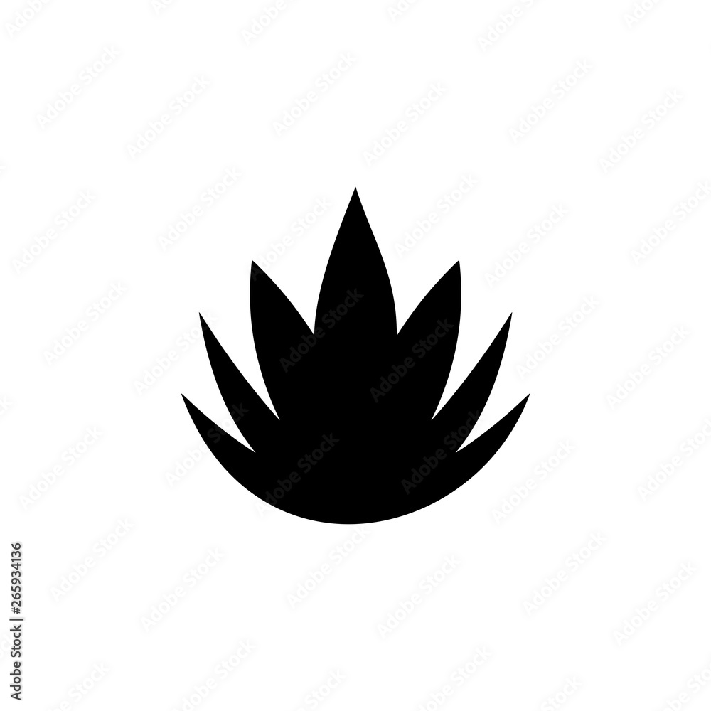 Black Cactus icon, Aloe icon Black Cactus icon, Aloe icon