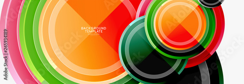 Colorful glossy circles background