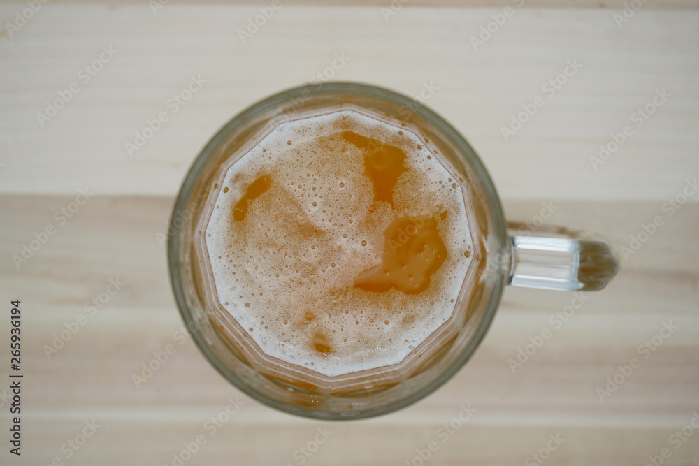 beer glass on the table beer glass on the table
