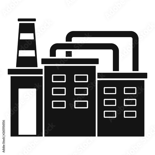 Refinery factory icon. Simple illustration of refinery factory vector icon for web design isolated on white background