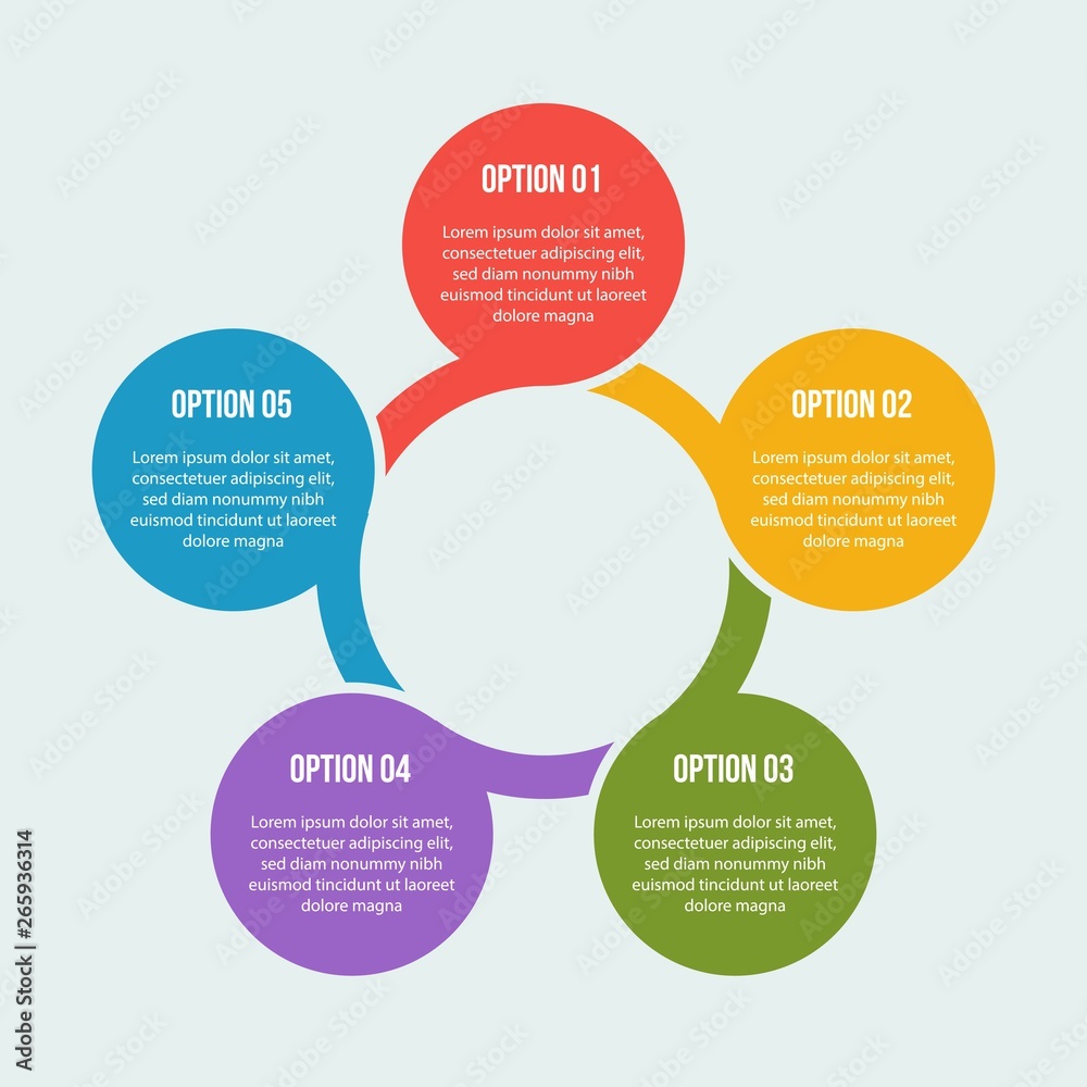 Circle chart, Circle infographic or Circular diagram