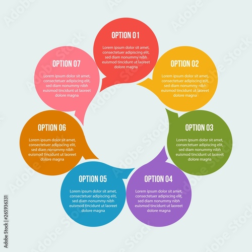 Circle chart, Circle infographic or Circular diagram