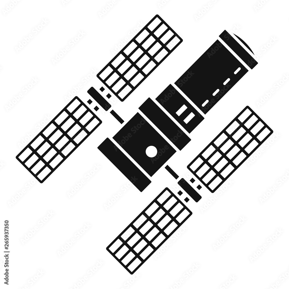 Space station icon. Simple illustration of space station vector icon for web design isolated on white background