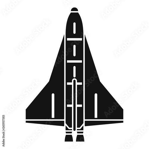 American spaceship icon. Simple illustration of american spaceship vector icon for web design isolated on white background