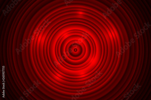 Movie ending screen abstract background. Retro design element red circles signboard. Vector illustration