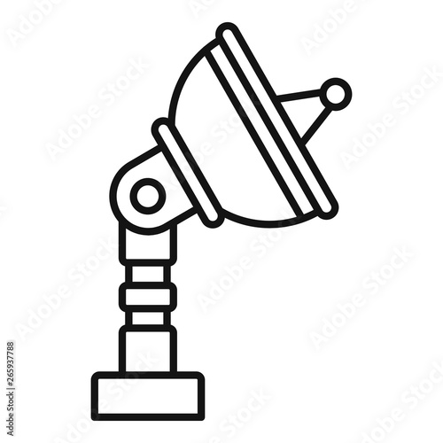 Ground satellite antenna icon. Outline ground satellite antenna vector icon for web design isolated on white background
