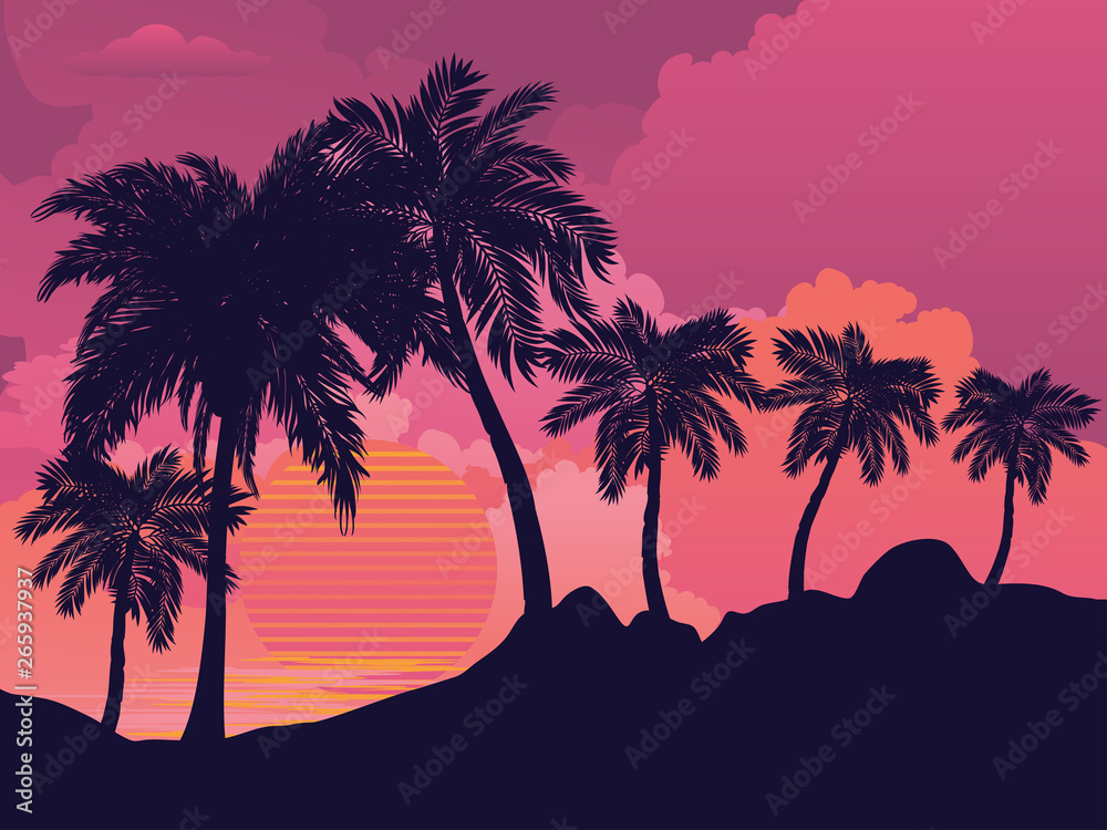 Sunrise tropical island