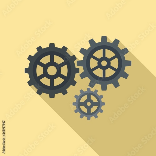 Gear cog icon. Flat illustration of gear cog vector icon for web design