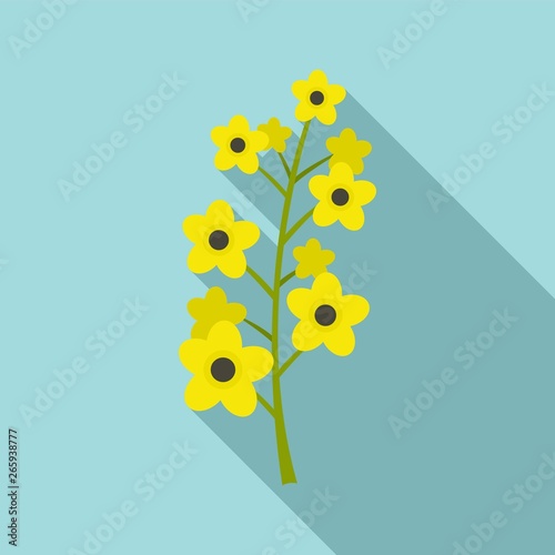 Rape plant icon. Flat illustration of rape plant vector icon for web design