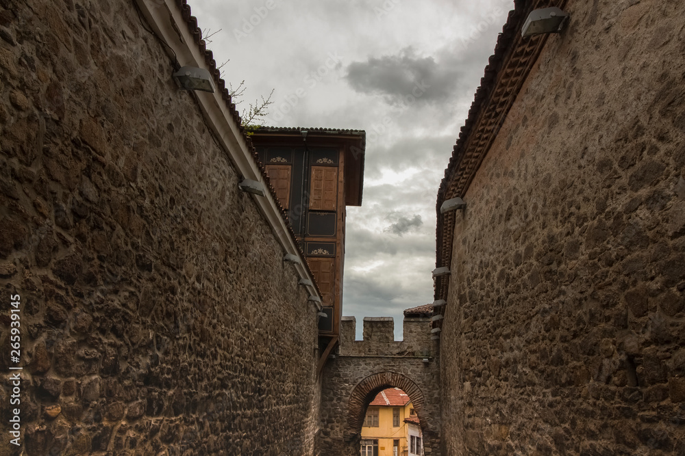 The architecture of the Old Town of Plovdiv, which in 2019 became the Capital of Culture in Europe.