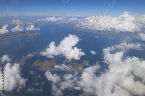 飛行機から見た チチカカ湖