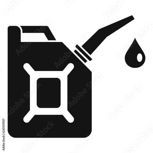Bio fuel canister icon. Simple illustration of bio fuel canister vector icon for web design isolated on white background