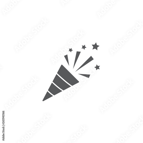confetti popper vector icon concept for party, isolated on white background
