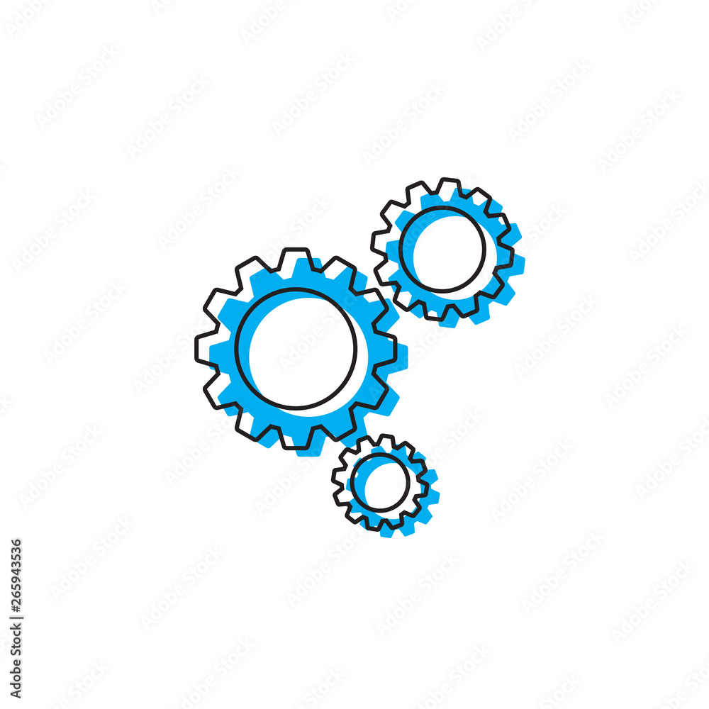 gear vector icon concept, isolated on white background