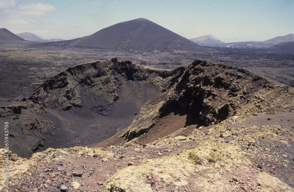 Spain; Volcanic landscape of Lanzarote