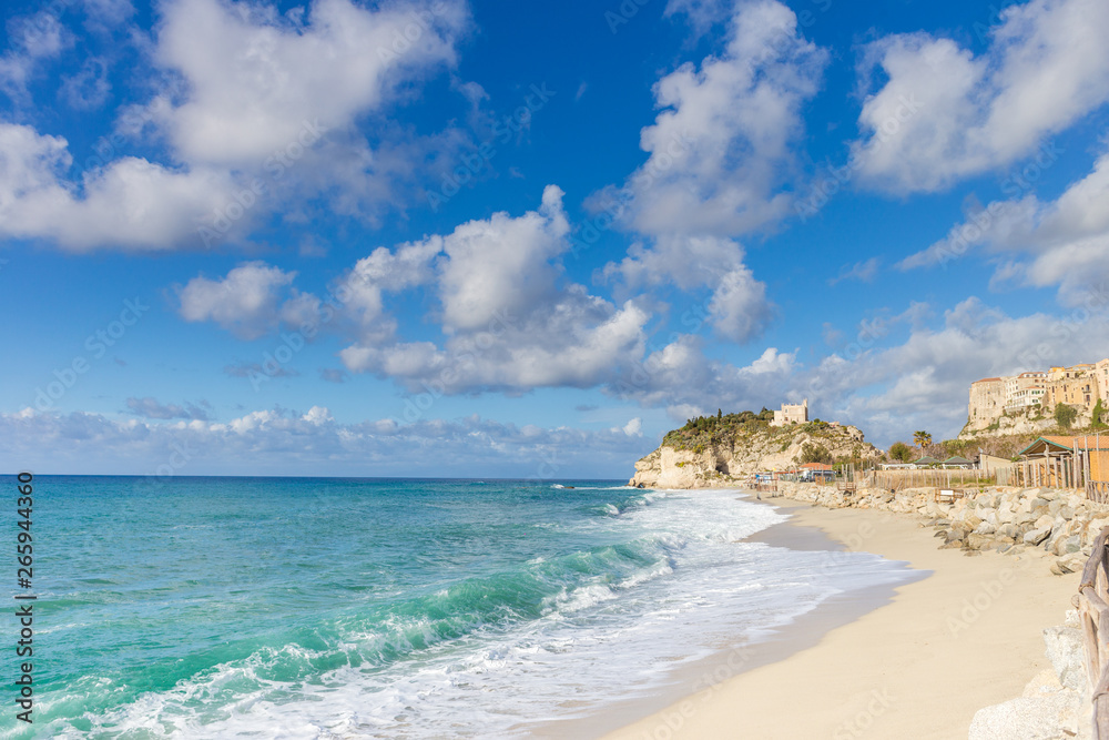 Video of Tropea Town, in Calabria. The sanctuary, the mediterranean sea and the beautiful coast in summer.